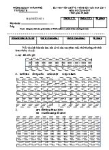 Bài thi viết chữ và trình bày bài đẹp lớp 1 năm học 2016 - 2017